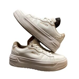 Nautica Women's White Leather Platform Sneakers Size 8.5